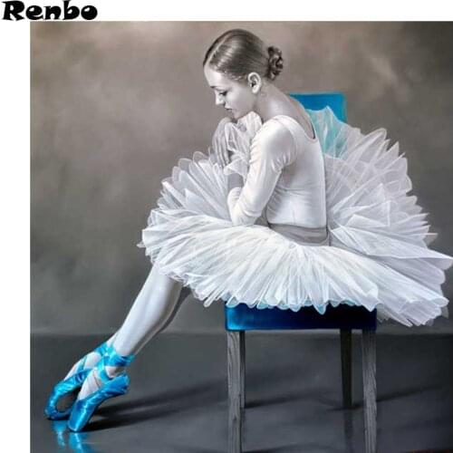 Diamond Embroidery sale 5D DIY Diamond Painting Full resin square girl,ballet dancer,5d diamond mosaic pictures,wall sticker