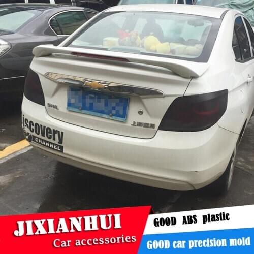 For Chevrolet SAIL Spoiler 2016-2019SAIL Spoiler TF ABS plastic Material Car Rear Wing Color Rear Spoiler