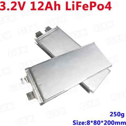 GTK 8080200 LiFePo4 3.7v 12ah 3C lithium battery For diy 12V electric bike motor golf carts