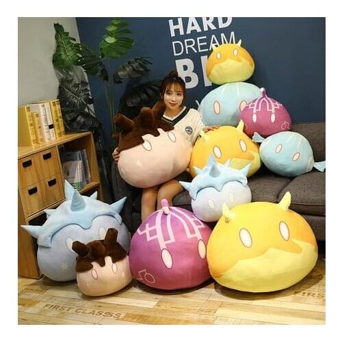Game Genshin Impact Plush Doll Pillow Cartoon Slime Plush Dolls Stuffed Soft Dango Funny Animals Doll Cosplay Gift Kids Toy