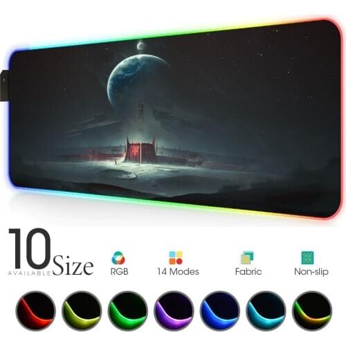 Gaming mat RGB Mouse Pad Black Gamer Accessories Large LED MousePad XL Gaming computer Desk Mats with Backlit Rubber mat