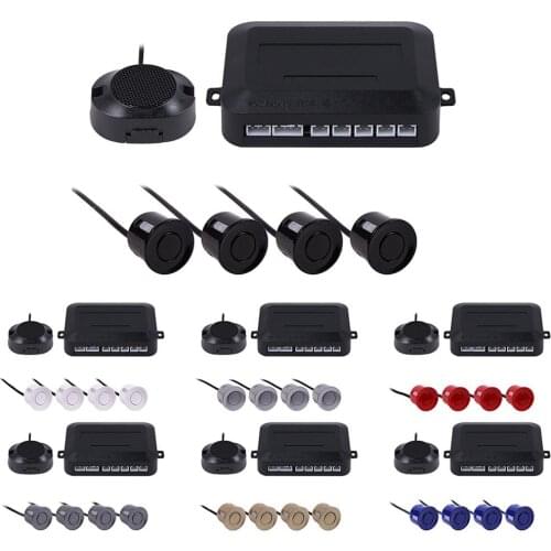 DC 12V Automobile Reversing Sensor Kit LED Indicator Reversing Buzzer Parking Aid Backup Radar Monitoring System Pro Auto Parts