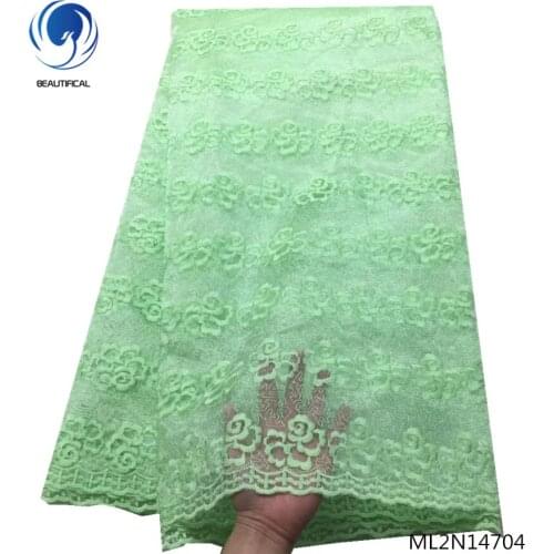 BEAUTIFICAL african embroidered lace fabric 2019 fashion african bridal lace fabric purple Guangzhou african lace fabric ML2N147