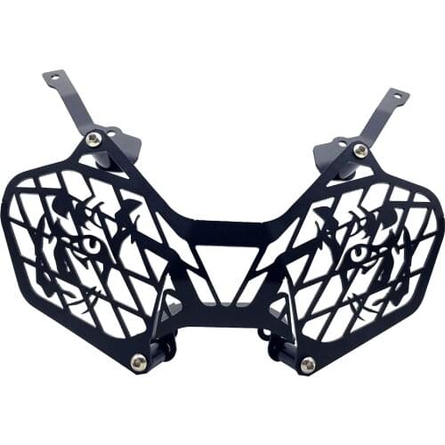 Motorcycle Headlight Cover Guard Grille Cover Stainless Steel Light Bracket Fit