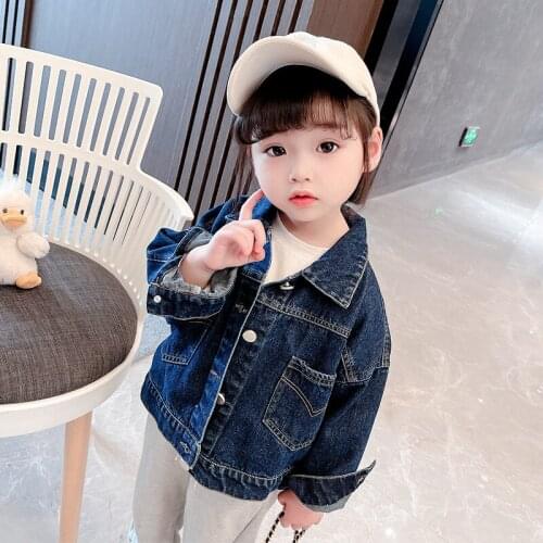 Hot Sale 2021 Denim Jacket for Boys Fashion Coats Children Clothing Autumn Baby Girls Clothes Outerwear Cartoon Jean Jacket Coat
