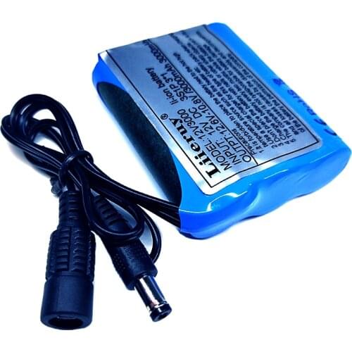 Liieruy Dii-12V3000 DC 12V 3000mAh 18650 Li-lon DC12V Super Rechargeable Battery 12Vbattery
