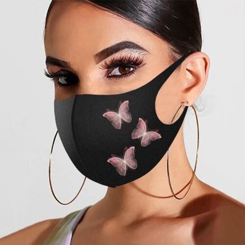 Halloween Masks For Adults Butterfly Print Mask For Face Headband Bandana Face Mask Fabric Mondkapjes Wasbaar Mundschutzmaske Ma