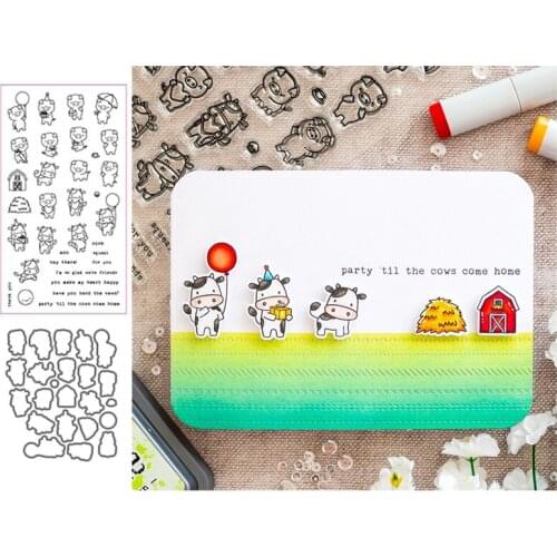 Cute Calf and Piggy Metal Cutting Dies and Stamps Scrapbooking Handmade Mold Cut Stencil New DIY Card Make Mould Model Craft