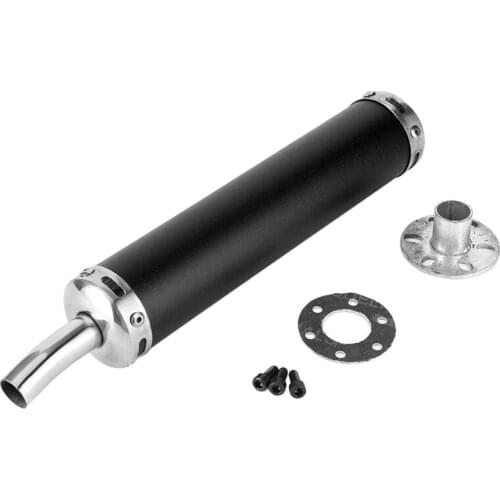 Motorcycle Modified Tail Throat 50Cc Exhaust Pipe GY6 Muffler 60X280mm Curved Tail Pipe Mountain Bike ATV Bicycle