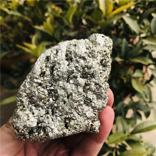 Natural Pyrite Ore Copper Pyrite Mineral Specimen Chalcopyrite Crystal Rock Stones Cluster Collection Stone