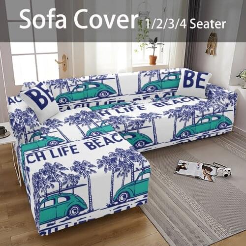 New Car Style Cover For Sofa 4 Retractable And Reclining Sofa Cover Extendable Cover For Sofa Plant Pattern Home Duvet Covers