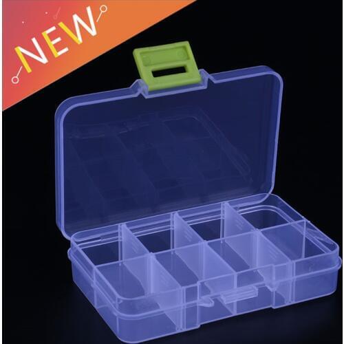 New 8 Slots Cells Colorful Portable Jewelry Tool Storage Box Container Ring Electronic Parts Screw Beads Organizer Plastic Case