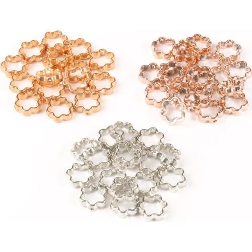 Wholesale Mixed color Plated CCB wreath Seed Spacer Loose Bead For Jewelry making DIY Necklace Bracelet Accessory 12mm