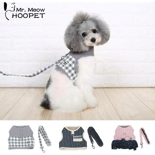 Hoopet Dog Harness Collar Comfortable Nylon Vest Net Clothes Pet Products Professional Dog Chest Straps