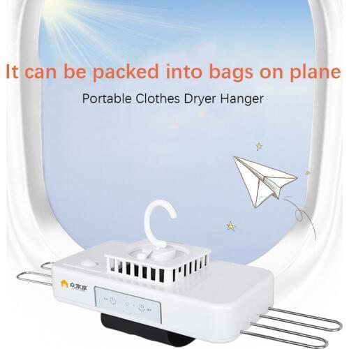 Portable Electric Clothe Hanger Laundry Dryer Suit Coat Shoes Underwear Hot Cool Wind Drying Power Saving Travel Rod Rack Hanger