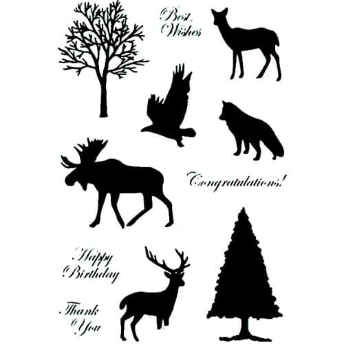 Forest Silhouettes Clear Stamps For DIY Scrapbooking Handcraft Paper Cards Transparent Stempels Silicone Seal New 2020 Stamp