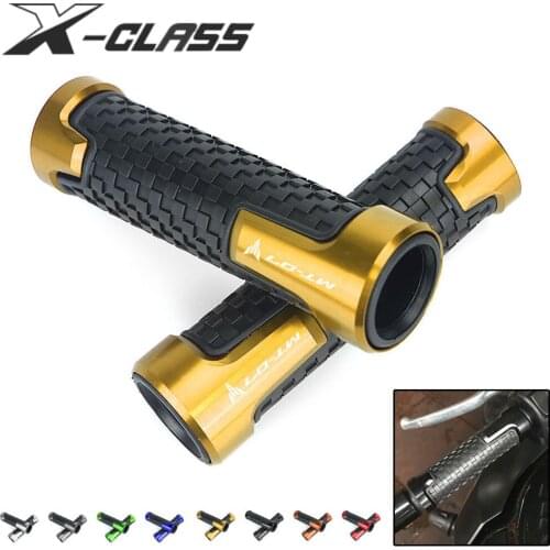 For YAMAHA MT07 FZ07 2017 2018 Motorcycle Hand Grips Handle Bar Protector Rubber Gel Guard 7/8" 22mm CNC Aluminum Accessories
