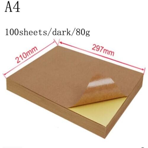 A4 A3 White Self Adhesive Sticker Label Matte glossy Surface Paper Sheet for Laser Inkjet Printer Copier Craft Paper