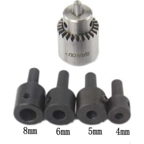 Drill Chuck Clamping Range 0.4-4.5mm With Fit Motor Shaft O/D 5/6/8/10/11/12mm Connecting Rod CNC