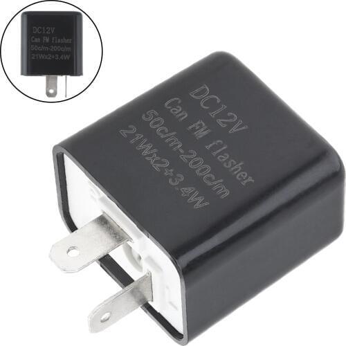 Motorcycle LED flasher 12V 2 Pin Adjustable LED Diode Flash Relay Rotation Signal Indicator for Cross Riding Scooter Off Road
