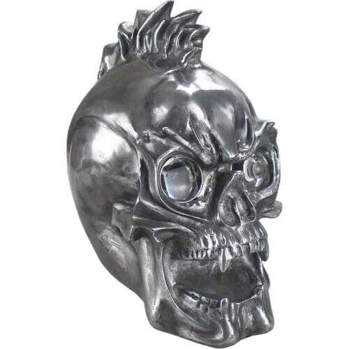 Custom 12V LED Metal Skull Head Light HeadlLamp Handmade Motorcycle For Harley Honda Yamaha Suzuki Kawasaki Chopper