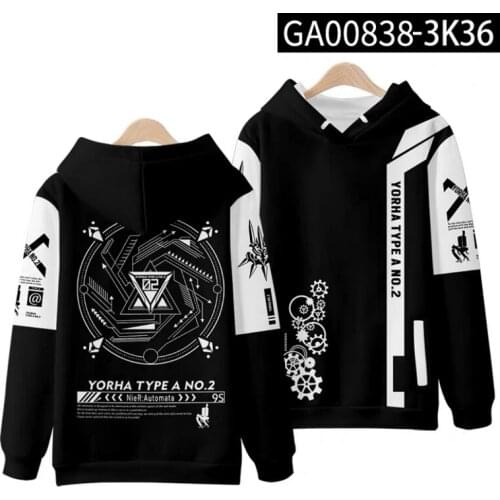 2021 Game NieR:Automata 3D Printing Men/Womens spring Fashion Zipper Hoodies Sweatshirt Long Sleeves teen Pollover hoodie