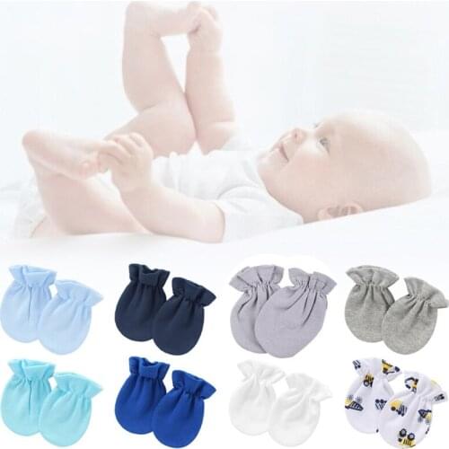 1 Pair Baby Anti Scratching Soft Cotton Gloves Newborn Protection Face Scratch Mittens Infant Handguard