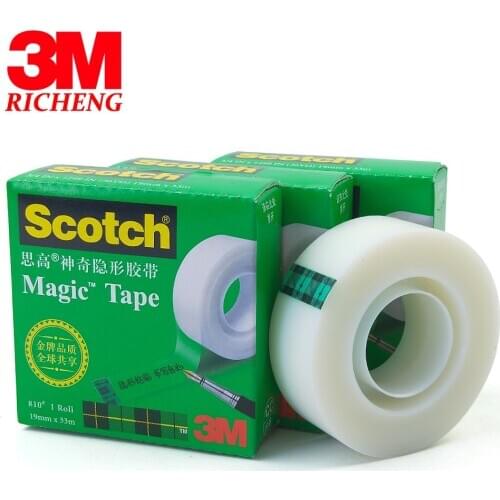 10 PCS 3M 810 Magic Tape Invisible Tape Student Stationery School Office Supplies 19MM*33M