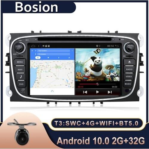 2 din car radio gps Android 10.0 Car DVD for Ford Focus 2 Mondeo C-max S max Galaxy with Wifi 3G BT Audio Radio Stereo Head Unit