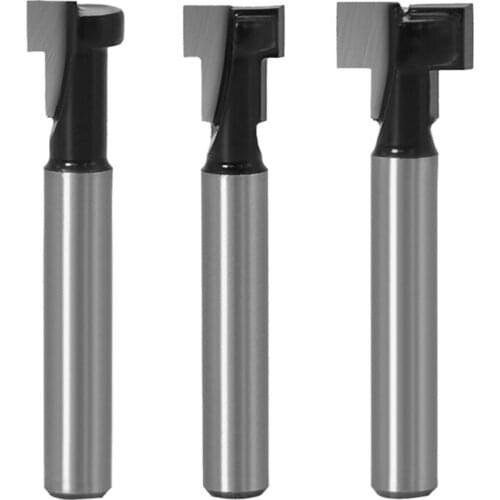 6mm T-Slot Router Bit Shank Carbide Milling Cutter Cleaning Bottom Router Bit