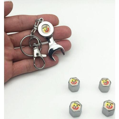 FDIK Car Styling Wheel Tire Valve Stems Cap Anti-Theft Cover For Abarth Fiat Siena Palio 500L 500x Doblo 595 695 Linea Fior