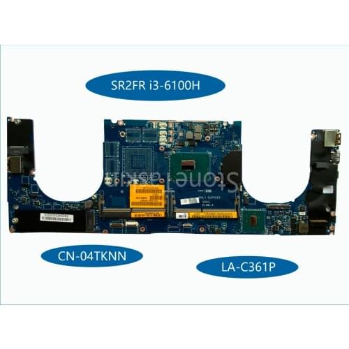 Free Shipping CN-04TKNN for Dell XPS 9550 Laptop Motherboard AAM00 LA-C3619 CPU SR2FR I3-6100H Processor DDR4 100% Tested