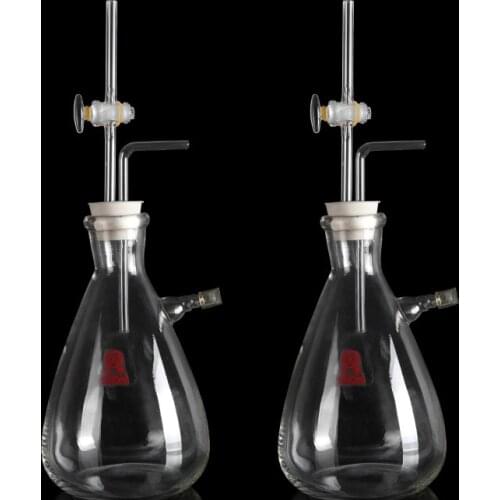 Pressure reducing bottle of laboratory glass buffer bottle 500/1000ml, anti backflow device, laboratory closure bottle
