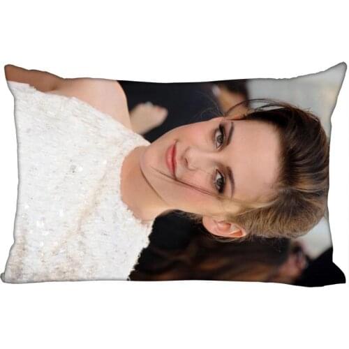 Kristen Stewart Pillowcase 45x35cm(One Side)Rectangle Zipper Pillow Case Bright Print Throw Wedding Decorative Pillowcase Cover