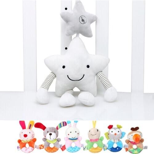 Baby Rattles Toy For Stroller Music Star Crib Hanging Newborn Mobile Rattle Babies Educational Plush Toys Baby Toys 0-12 Months