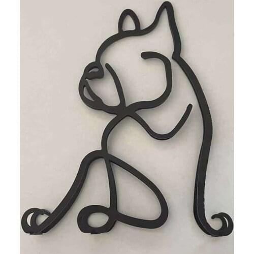 Adults Home Decor Cat Dog Metal Statue Modern Abstract Art Sculpture Decor Gifts for Children Bedroom Arts Crafts Mission