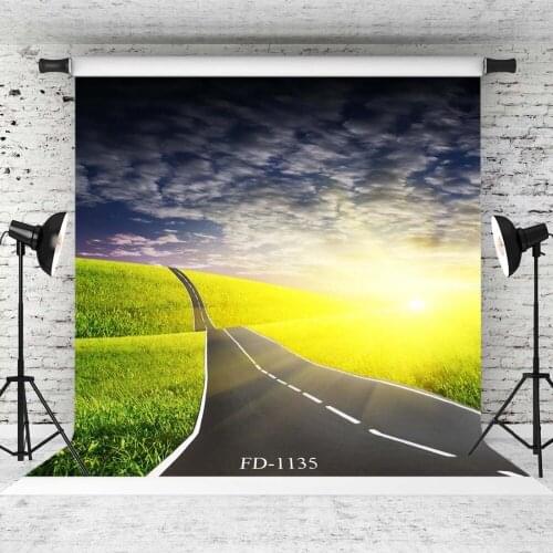 Field Highway Photography Backdrop for Photo Shoot Props Photographic Background Children kids Baby Shower New Born Photocall