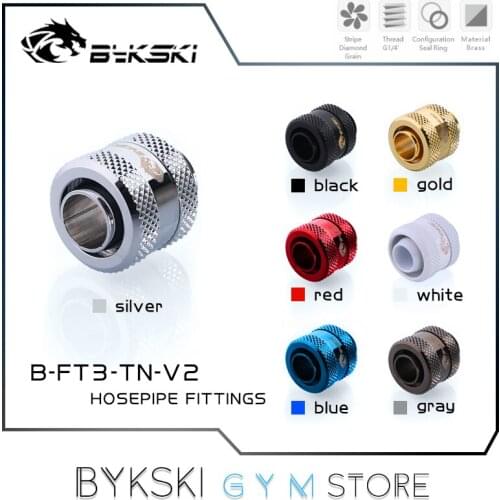 Bykski Hand-Tighted Soft Tube Fittings 3/8'' 10x13mm/16mm,13x19mm Hose Pipe Water Cooling Connector PVC/PE Flexible Tubing, 2Pcs