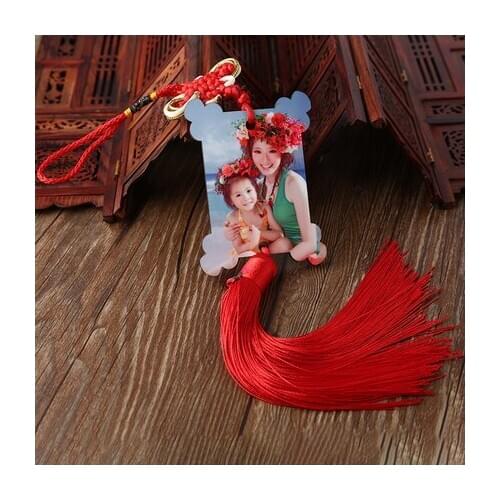 Hot transfer blank car pendant bone-shaped pendant Chinese knot pendant CP-08 single-sided printable /personalized custom pendan