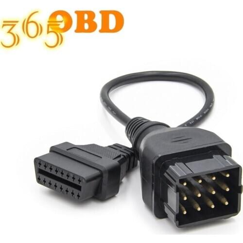 High quality for Gaz 12Pin for 16Pin Female to Male 12Pin OBD2 DLC Converter Cable 12Pin for delphis With Factory price