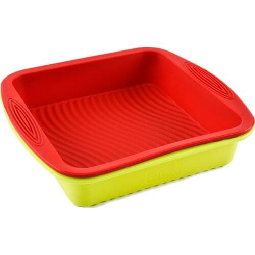 Teyaao Square silicone bakeware mold non-stick cake bread toast mold