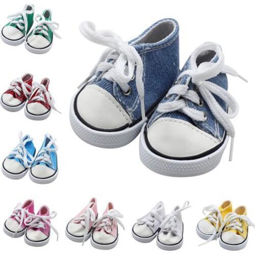 7cm Mini Doll Sneackers for 43CM Baby Doll Sport Shoes for 18 inch doll Boots Accessories toys