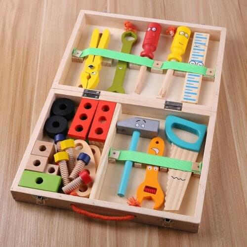 For Boys Repair Set Tool Portable Repair Tool Box Cartoon Repair House Play Children Boy Puzzle Toy Simulation tool repair kit