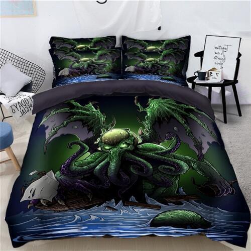 3D Bedding sets Pillowcase Duvet Cover Set Twin queen king Double Single Size Bed set for Kids Adults Monster decoration