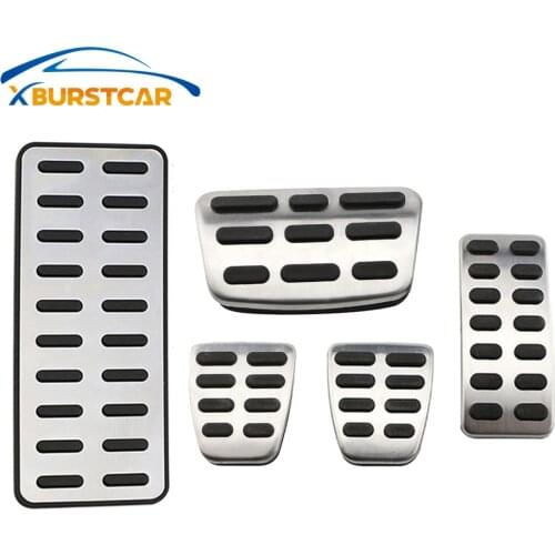 Xburstcar Stainless Steel Car Pedal Cover Pad for Hyundai Accent Solaris I20 2011 - 2016 Creta Ix25 for Kia K2 Rio Soul MT AT