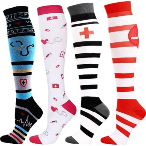 New Compression Stockings New Knee High 30mmhg Fit for Medical Varicose Veins Edema Diabetes Nursing Blood Circulation Pregnancy