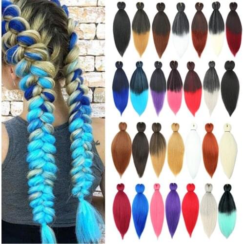 Ombre Pre Stretched Easy Crochet Braiding Hair Pre Stretched Synthetic Ez Braid Professional Braiding Jumbo Braid For Women