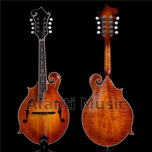 Afanti Music all solid wood Sunburst color / Afanti Left hand Mandolin (AMB-317)