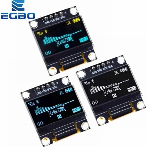 EGBO product 0.96 inch OLED IIC White/YELLOW BLUE/BLUE 12864 OLED Display Module I2C SSD1306 LCD Screen Board for Arduino