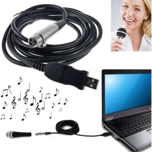 Retail 3M USB Male to XLR Female Microphone USB MIC Link Cable New
